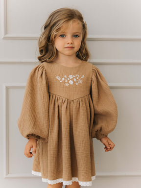 Vestido terra e mel
