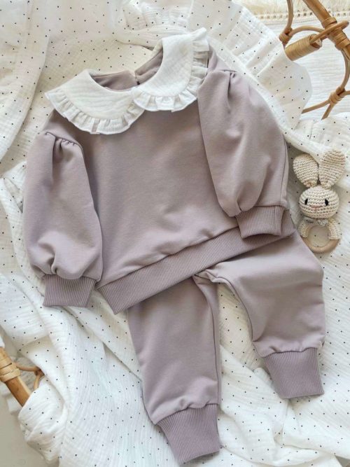 Conjunto Algodão Doce - Lavanda Acinzentada
