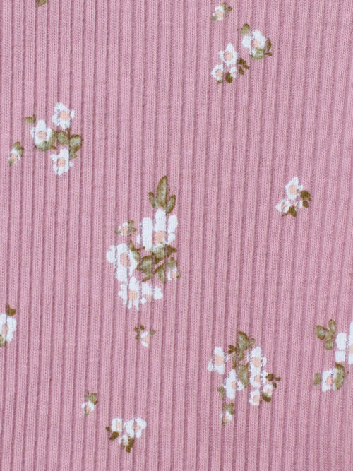 Conjunto Flor Lilás - Malha Canelada
